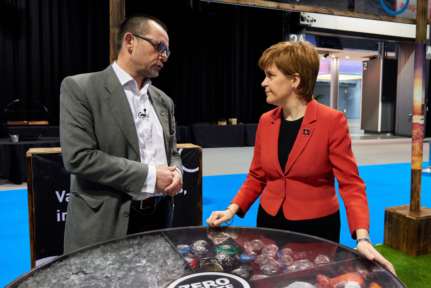 Zero Waste Scotland CEO Iain Gulland with Scottish First Minister Nicola Sturgeon
