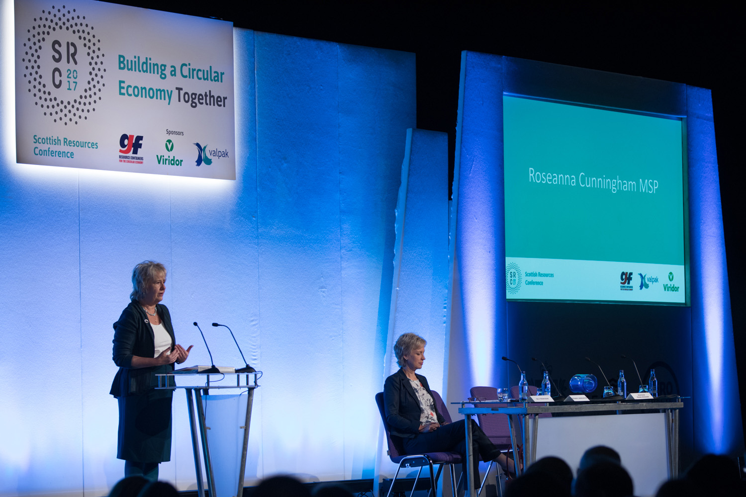  Roseanna Cunningham, Cabinet Secretary for the Environment, Climate Change and Land Reform speaking at the Scottish Resource Conference 